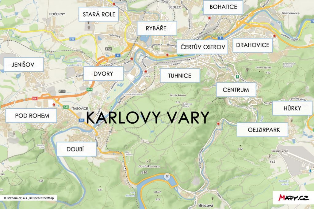 Особенности городских районов Карловых Вар